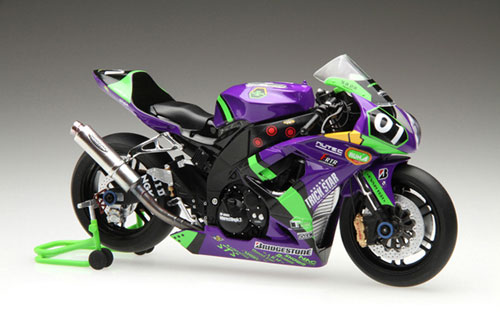 AmiAmi [Character & Hobby Shop] | Resin Pre-painted Complete Model 1/12 Evangelion  RT EVA-01 Test Type TRICK*STAR Kawasaki ZX-10R 2010 Model(Released)