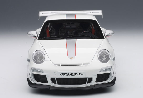 Modellino auto scala 1:18 PORSCHE 911 GT3 RS 2007 WHITE diecast modellismo  statico - Arcadia Modellismo