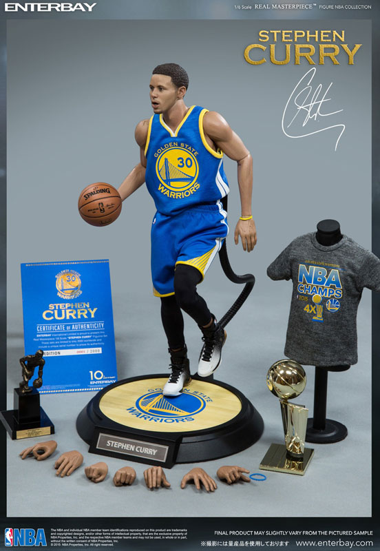 NBA Golden State Warriors Stephen Curry Real Masterpiece 1:6 Scale