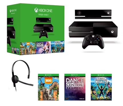 Console Xbox One 500gb Com Kinect + 3 Jogosdance Central Spotlight