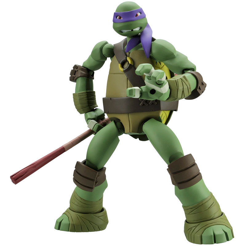 Bandai genuine movable doll model ninja turtle Donatello collection anime  characters decorative ornaments children's toys