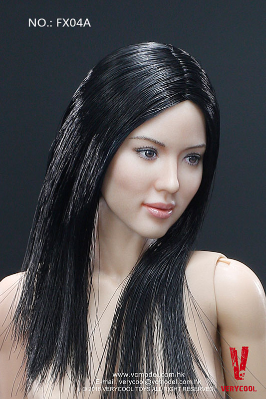1/6 アジア人女性ヘッドC（Black Long Staight Hair） 1/6 アジア人女性ヘッドC（Black Long Staight Hair）