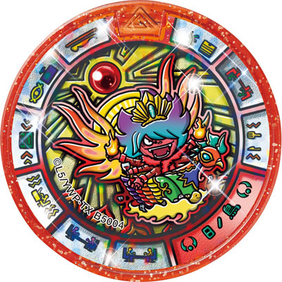 Youkai Medal [No Code Guarantee] Kyubi Treasure Medal (Secret / Holo ・  Silver Rank) 「 Yokai Watch Youkai Medal Treasure Yorozu Corporation  Festival 」 Yorozu Corporation Mart only, Toy Hobby