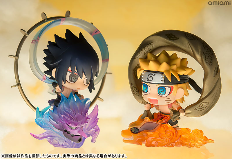 Naruto & Sasuke Petit Chara Land Fujin & Raijin Set good Nycc 2018 Viz Exclusive