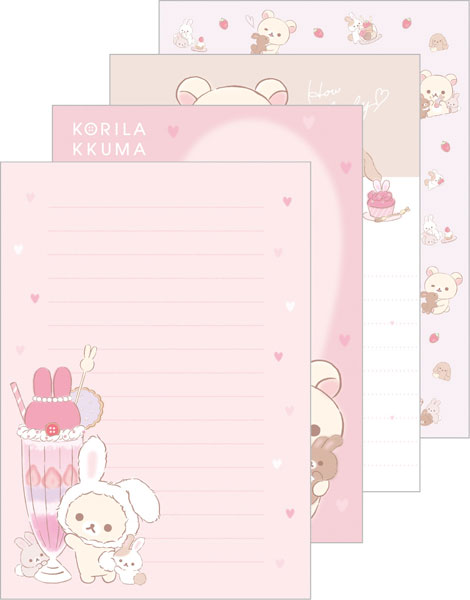 BUNDLE giant korilakkuma alice rabbit and white large sale tea time memo pad