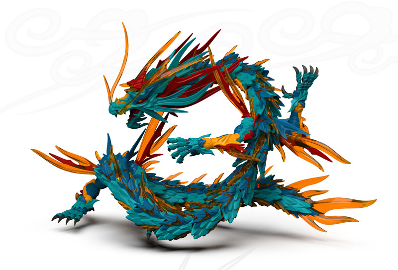 AmiAmi [Character & Hobby Shop]  Shan Hai Jing Series Seiryuu (Azure Dragon)  Plastic Model(Released)