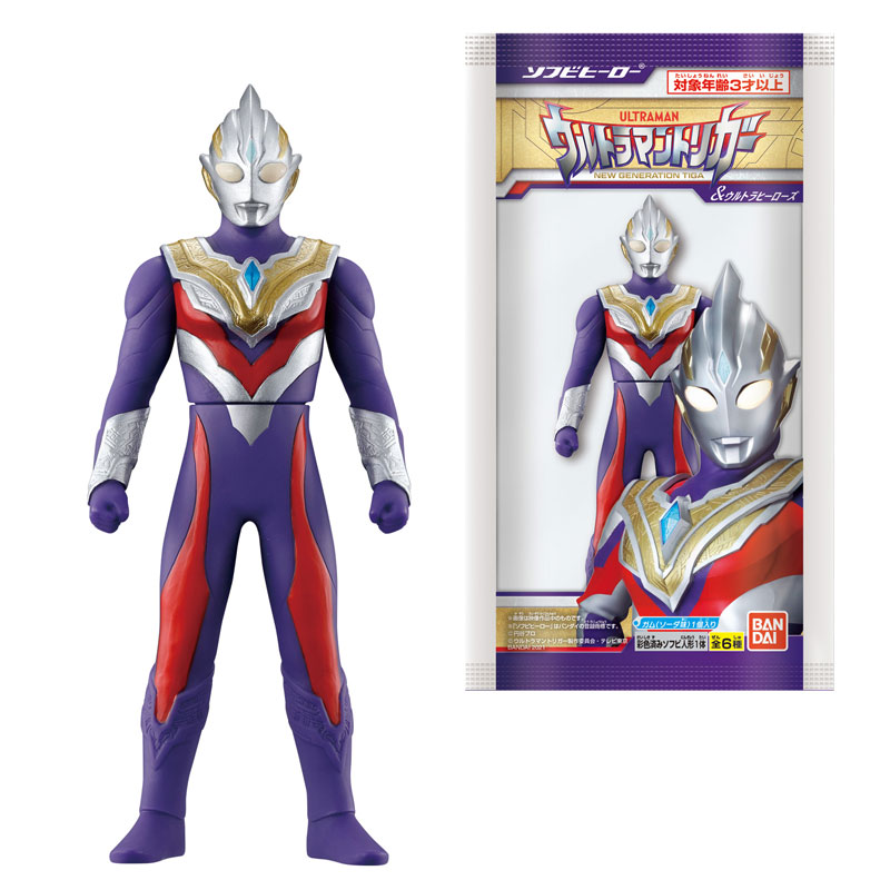 AmiAmi [Character & Hobby Shop] | Sofubi Hero Ultraman Trigger & Ultra  Heroes 10Pack BOX (CANDY TOY)(Released)