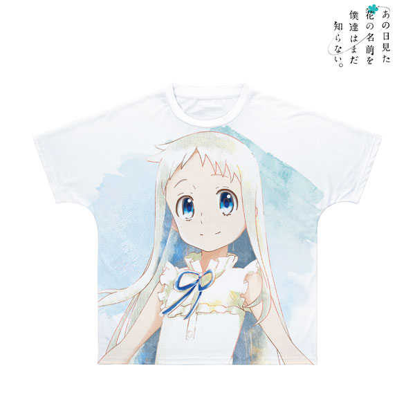 AmiAmi [Character & Hobby Shop] | 我们仍未知道那天所看见的花的名字。 本间芽衣子Ani-Art aqua label  整面印刷T恤男女通用S(已发售)