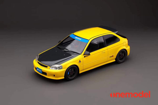 AmiAmi [Character & Hobby Shop] | 1/18 HONDA CIVIC TYPE-R EK9 SPOON SPORTS  Version. yellow(Released)