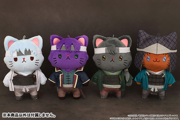 銀魂 withCAT ぬいぐるみ 坂田銀時 高杉晋助 桂小太郎 坂本辰馬 攘夷組 AmiAmi [Character & Hobby Shop] | 银魂withCAT带眼罩布偶钥匙扣桂