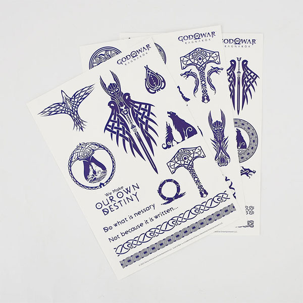 AmiAmi [Character & Hobby Shop]  God of War Ragnarok Tattoo Sticker  Set(Released)