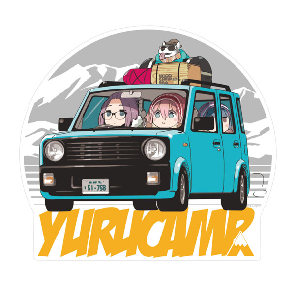 Yuru Camp Reflector Magnet Sticker 02 I Love Camp Kawaii Anime from Japan