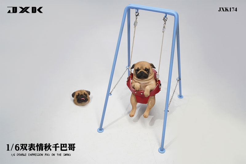 パグ様 AmiAmi [Character & Hobby Shop] | 1/6 Pug on the Swing A2