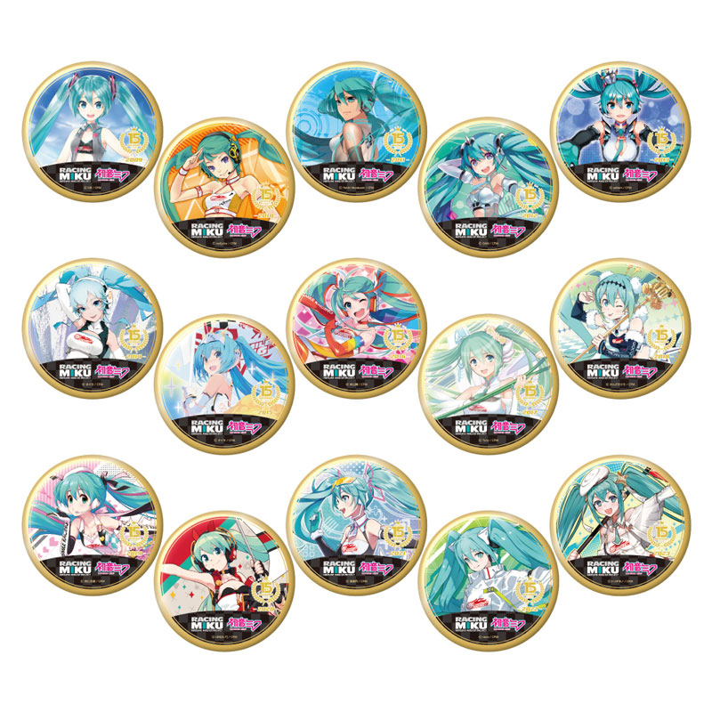 AmiAmi [Character u0026 Hobby Shop] | Hatsune Miku GT Project 15th Anniversary  Trading Big Metallic Tin Badge 15Pack BOX(Released)