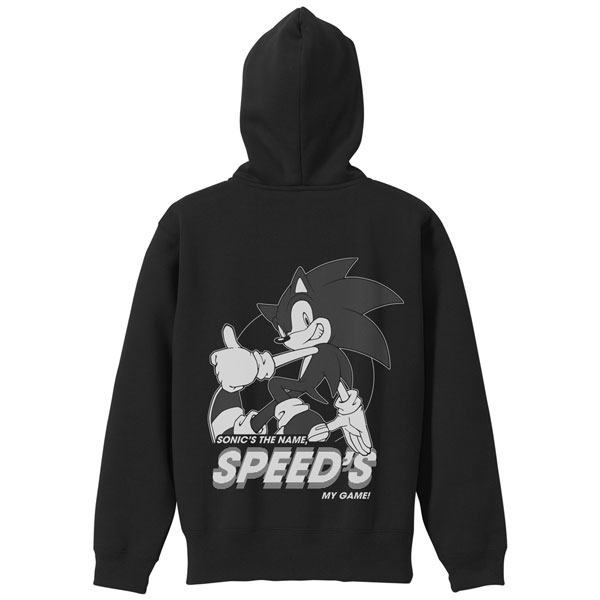 Sonic The Hedgehog Sonic's The Name Speed's My Game Boy's Black T-shirt-XL  