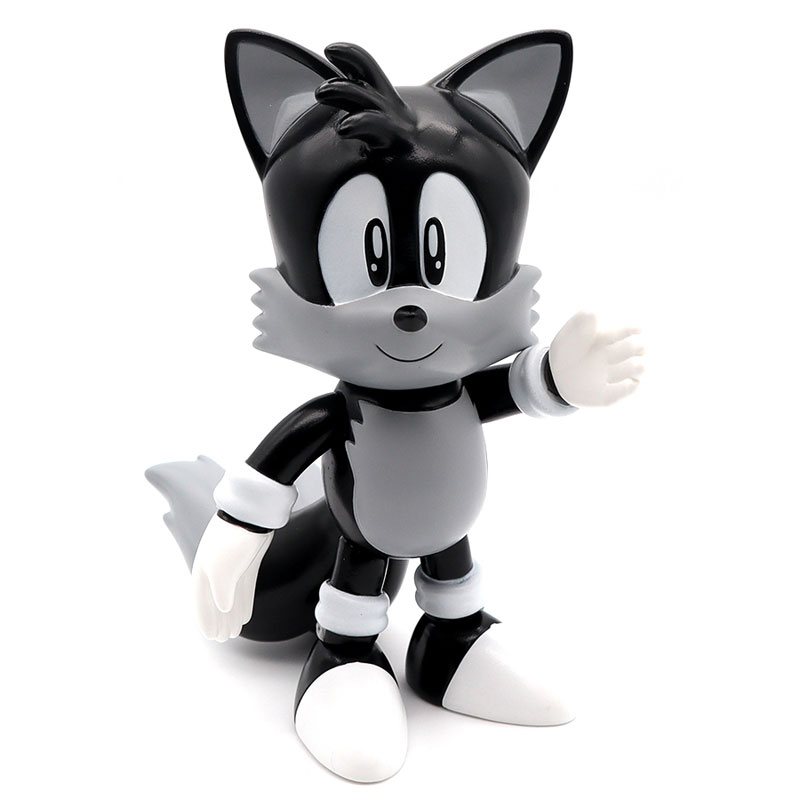 Sonic The Hedgehog Classic Tails 3 Action Figure Black White Deco