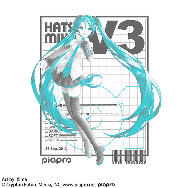 AmiAmi [Character & Hobby Shop] | Hatsune Miku V3 T-shirt Ver.3.0