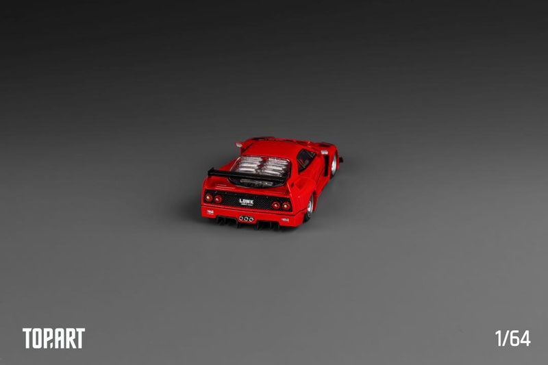 Top Art 1:64 Scale Red F40 LBWK Racing Sports Model Diecast