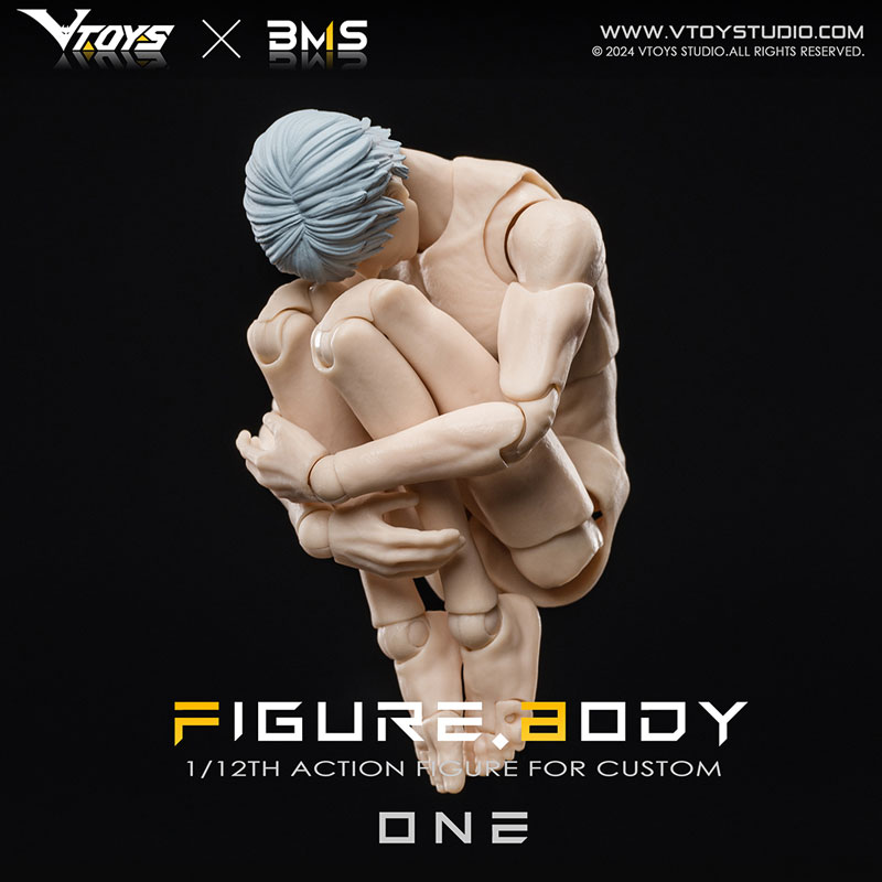 VTOYS x BMS Posable Figure Body ONE VB002 White Skin 1/12