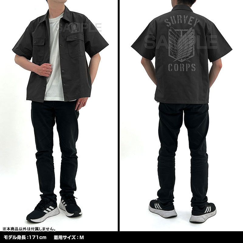COSPA Attack on Titan Survey Corps Work Shirt Ver.2.0 /GRAY-M image 5