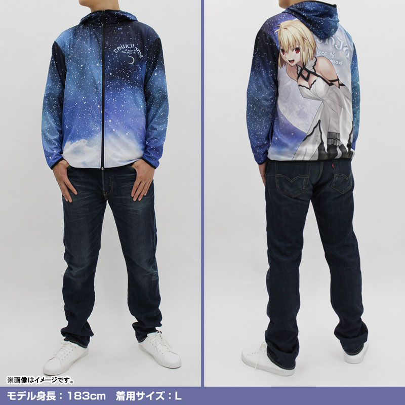 COSPA Tsukihime -A piece of blue glass moon- Arcueid Brunestud Full Graphic Dry Hoodie /M image 5