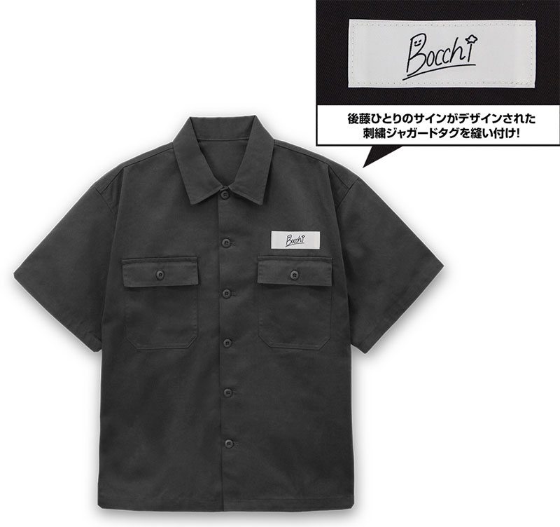 COSPA Anime "BOCCHI THE ROCK!" Hitori Gotoh Embroidery Work Shirt Playing the guitar Ver. 2025MODEL/GRAY-L รูปภาพ 4