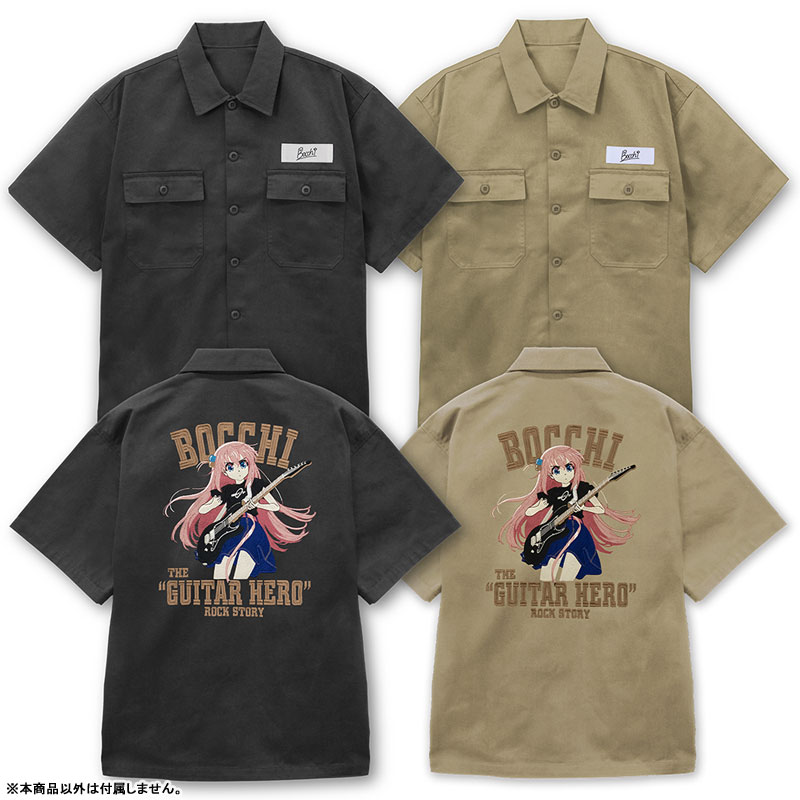 COSPA Anime "BOCCHI THE ROCK!" Hitori Gotoh Embroidery Work Shirt Playing the guitar Ver. 2025MODEL/GRAY-XL รูปภาพ 2