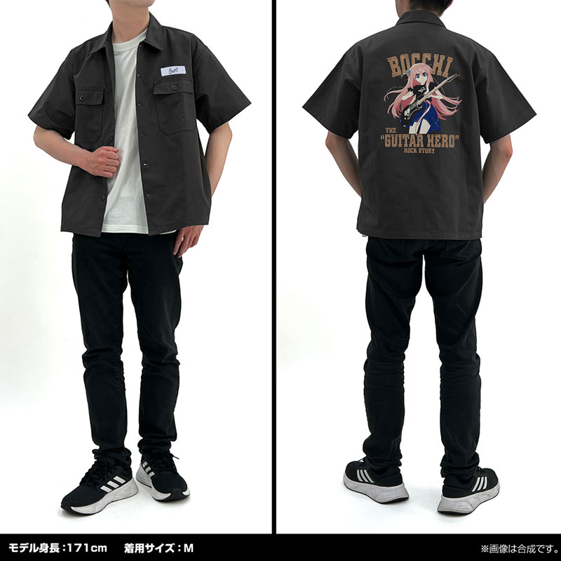 COSPA Anime "BOCCHI THE ROCK!" Hitori Gotoh Embroidery Work Shirt Playing the guitar Ver. 2025MODEL/GRAY-XXL รูปภาพ 6