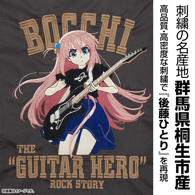 COSPA Anime "BOCCHI THE ROCK!" Hitori Gotoh Embroidery Work Shirt Playing the guitar Ver. 2025MODEL/SAND KHAKI-XXL รูปภาพ 7
