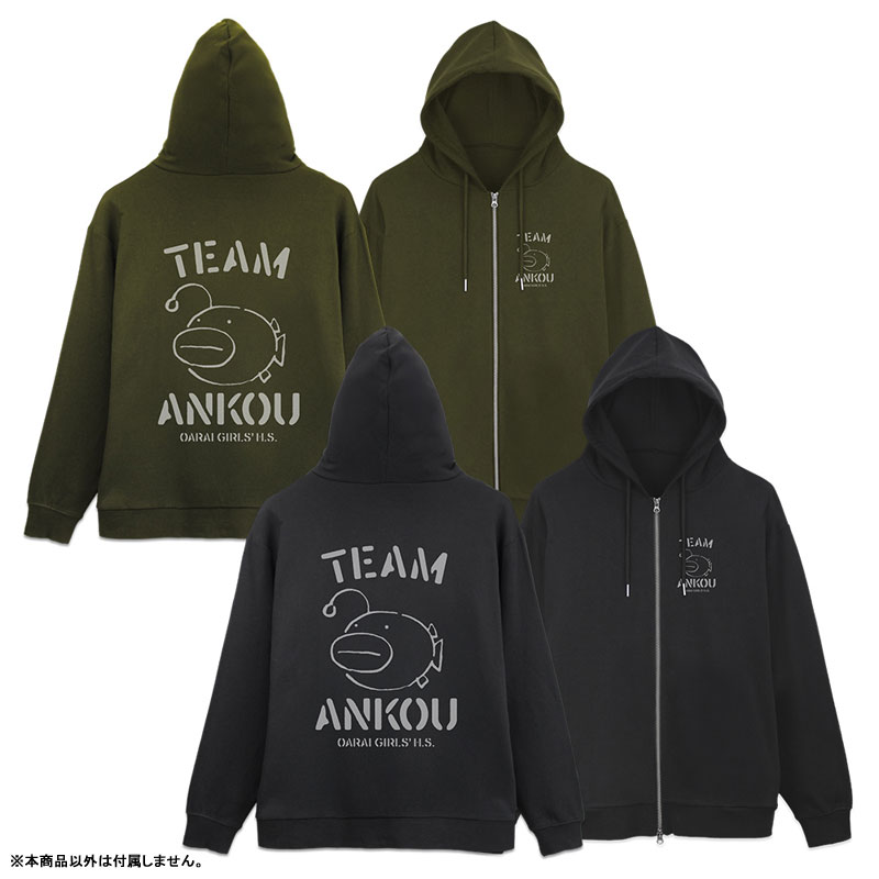 COSPA Girls und Panzer das Finale Ankou Team Zip Hoodie Ver.3.0 /BLACK-L รูปภาพ 2