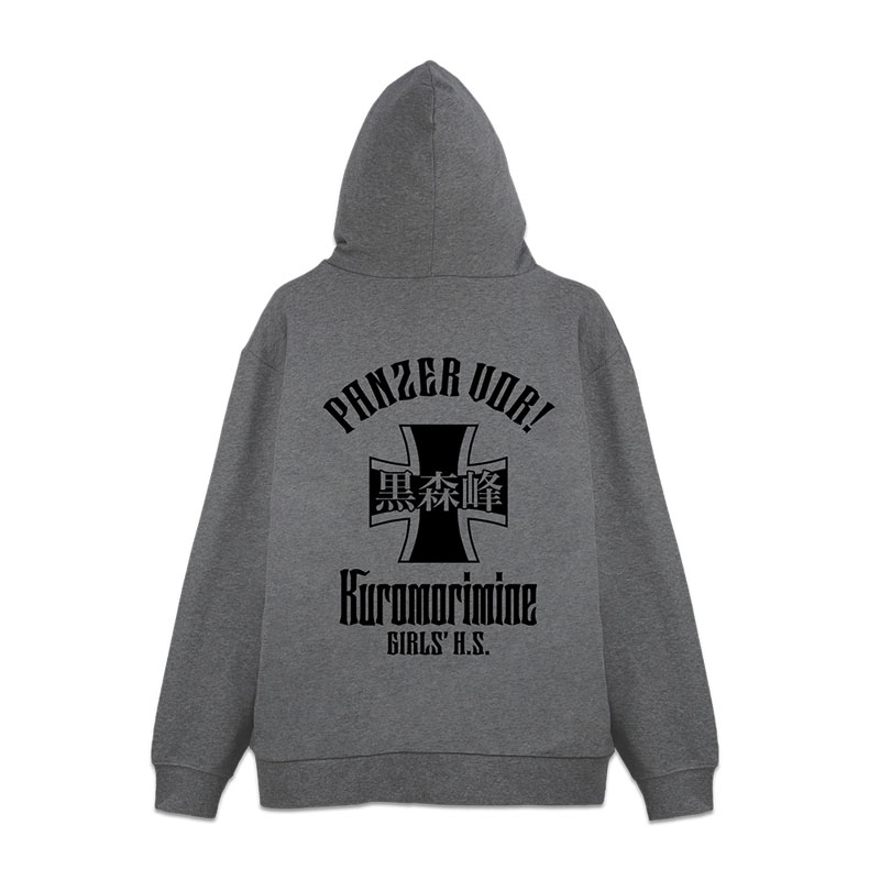 COSPA Girls und Panzer das Finale Kuromorimine Girls High School Zip Hoodie Ver.3.0 /MIX GRAY-M image 3