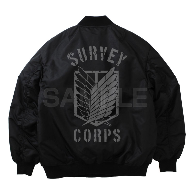 COSPA Attack on Titan Survey Corps MA-1 Jacket Ver.2.0 /BLACK-M 画像 2