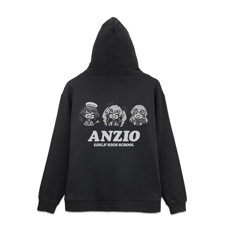 COSPA Girls und Panzer das Finale Anzio High School Zip Hoodie /BLACK-XL image 3