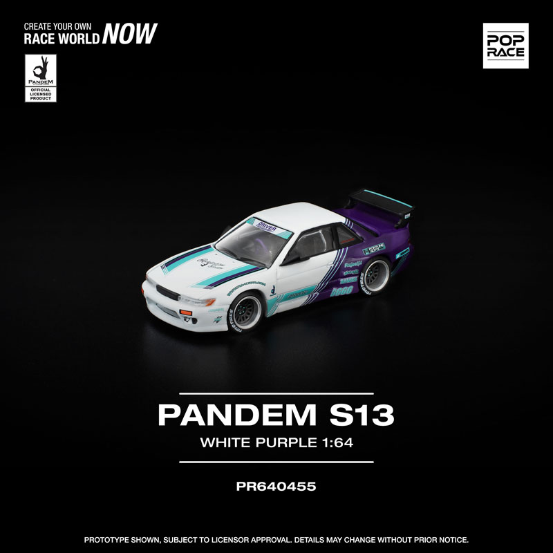 、、、がみ AmiAmi [Character & Hobby Shop] | 1/64 PANDEM S13 WHITE PURPLE(Pre