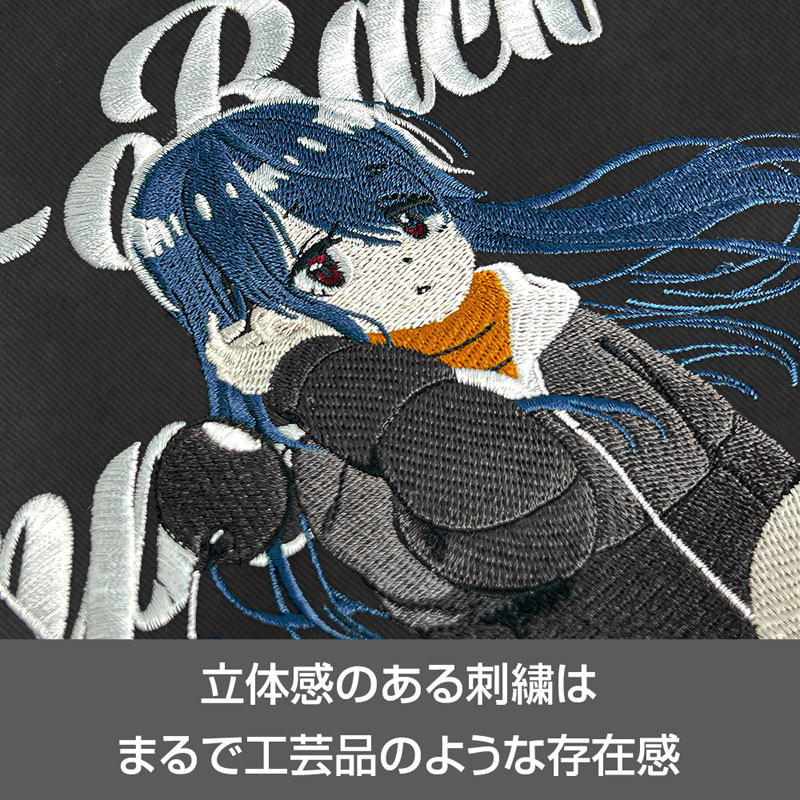 COSPA "Yuru Camp SEASON3" New Illustration Rin Shima Embroidery Work Shirt Taking a Break on the Bike Ver. /GRAY-M รูปภาพ 8