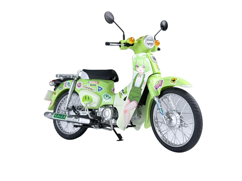 1/12 NEXT Tohoku Zunko: Zundamon Project Honda Super Cub (Zundamon Edition) Plastic Model (PM Office A, Plum)