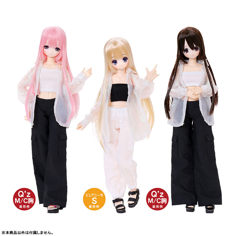 1/3ドール用オバケ袖シャツ お茶会柄(白)４点セット AmiAmi [Character & Hobby Shop] | 1/6 Q'z Sheer Shirt Aurora White