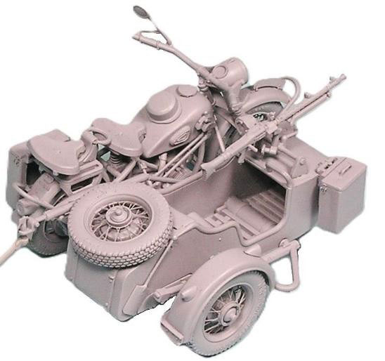AmiAmi [Character & Hobby Shop] | 1/35 German Army Sidecar R75 (w