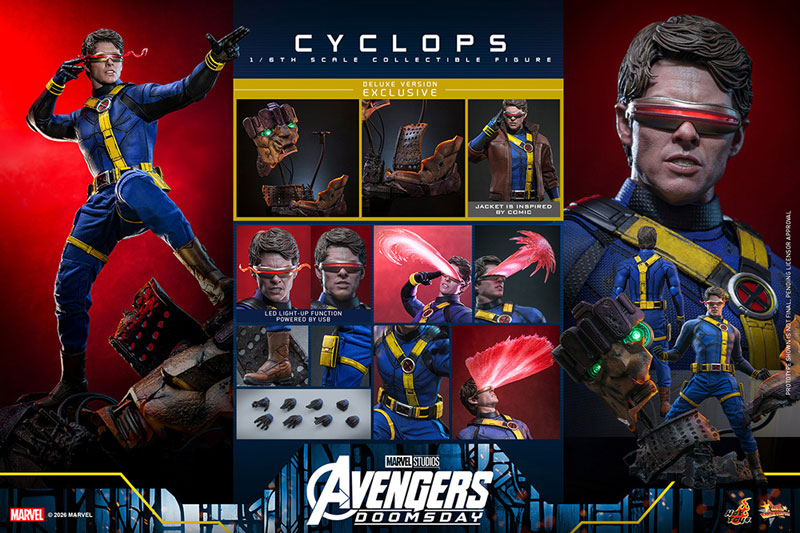 Hot Toys Movie Masterpiece "Avengers: Doomsday" 1/6 Scale Figure Cyclops (Deluxe Edition) รูปภาพ 26