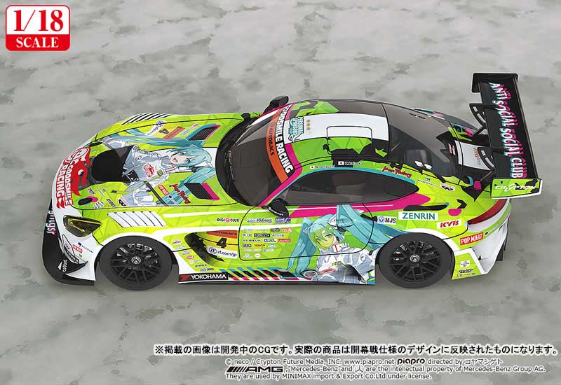 Good Smile Racing Hatsune Miku GT Project 1/18 Good Smile Hatsune Miku AMG 2022 Season Opening Ver. รูปภาพ 5