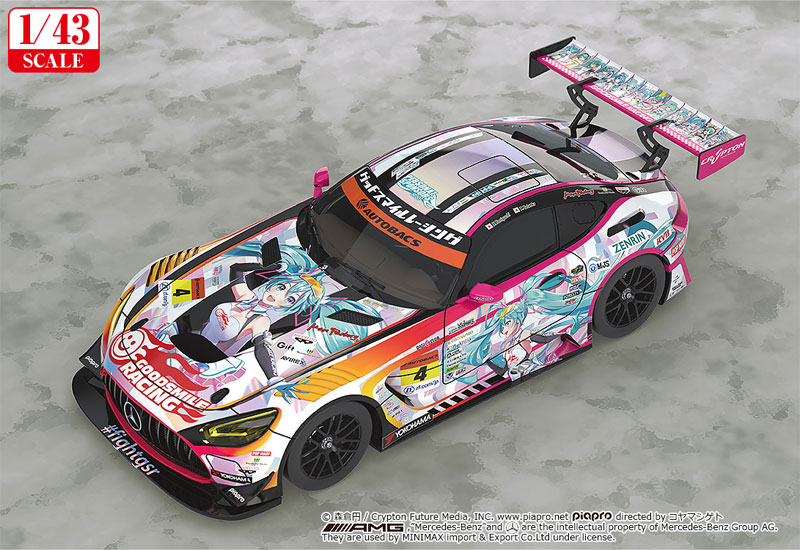 Good Smile Racing Hatsune Miku GT Project 1/43 AMG 2021 SUPER GT 100th Race Commemorative Ver. image 2