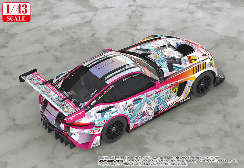 Good Smile Racing Hatsune Miku GT Project 1/43 AMG 2021 SUPER GT 100th Race Commemorative Ver. image 3