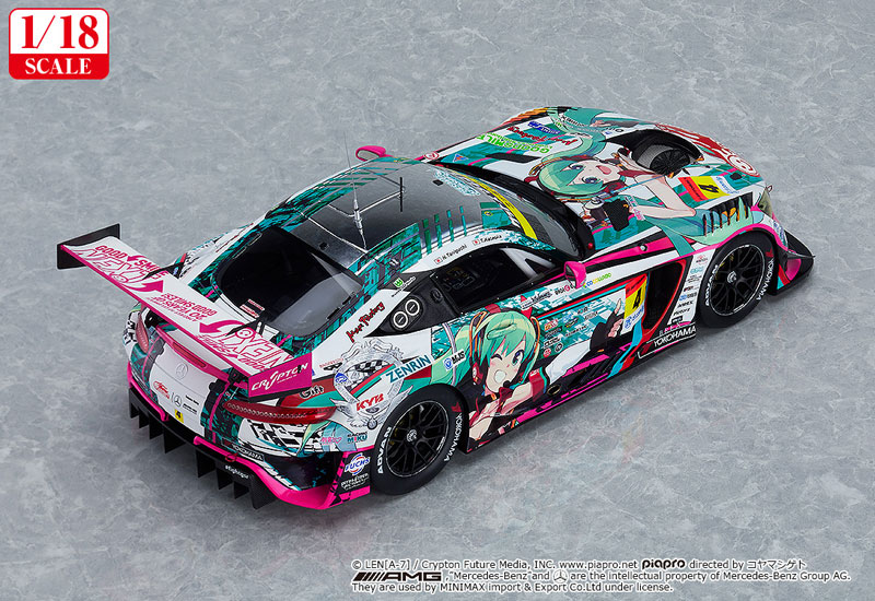 Good Smile Racing Hatsune Miku GT Project 1/18 Good Smile Hatsune Miku AMG 2020 SUPER GT Okayama Test Ver. image 3