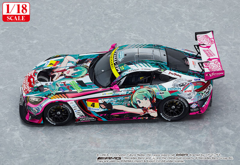 Good Smile Racing Hatsune Miku GT Project 1/18 Good Smile Hatsune Miku AMG 2020 SUPER GT Okayama Test Ver. image 4