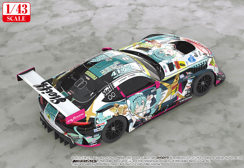 Good Smile Racing Hatsune Miku GT Project 1/43 Good Smile Hatsune Miku AMG 2018 Final Race Ver. image 3