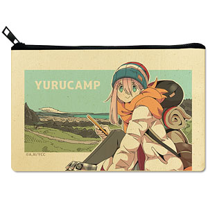 Yuru Camp Flat Pouch Ver.2 Design 01 (Nadeshiko Kagamiha…
