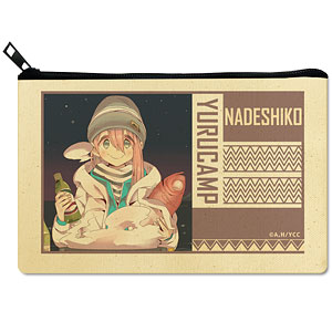 Yuru Camp Flat Pouch Ver.2 Design 02 (Nadeshiko Kagamiha…