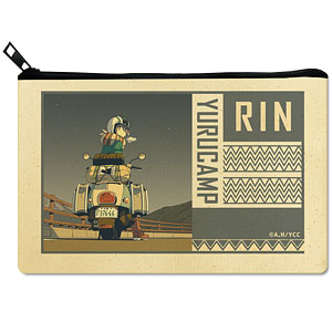 Yuru Camp Flat Pouch Ver.2 Design 04 (Rin Shima /B)