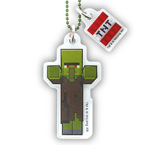 Minecraft Creeper Face and TNT Double-Sided Keychain