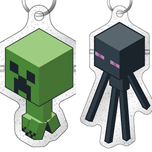 AmiAmi [Character & Hobby Shop]  Minecraft Acrylic Pair Mascot Keychain  Alex & Creeper(Released)